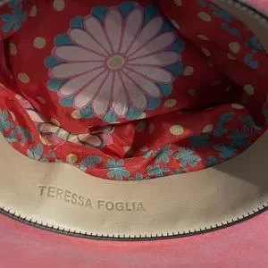 Nick Fouquet pink mauv hat 100x beaver flat brim felt fedora 56 7 Teressa foglia Nick Fouquet | Accessories | Nick Fouquet Pink Mauv Hat 0x  main image 2